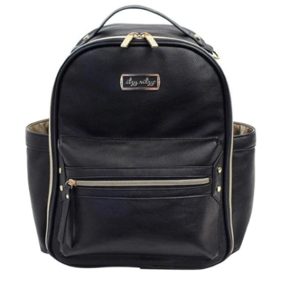 Itzy Ritzy mini black diaper backpack